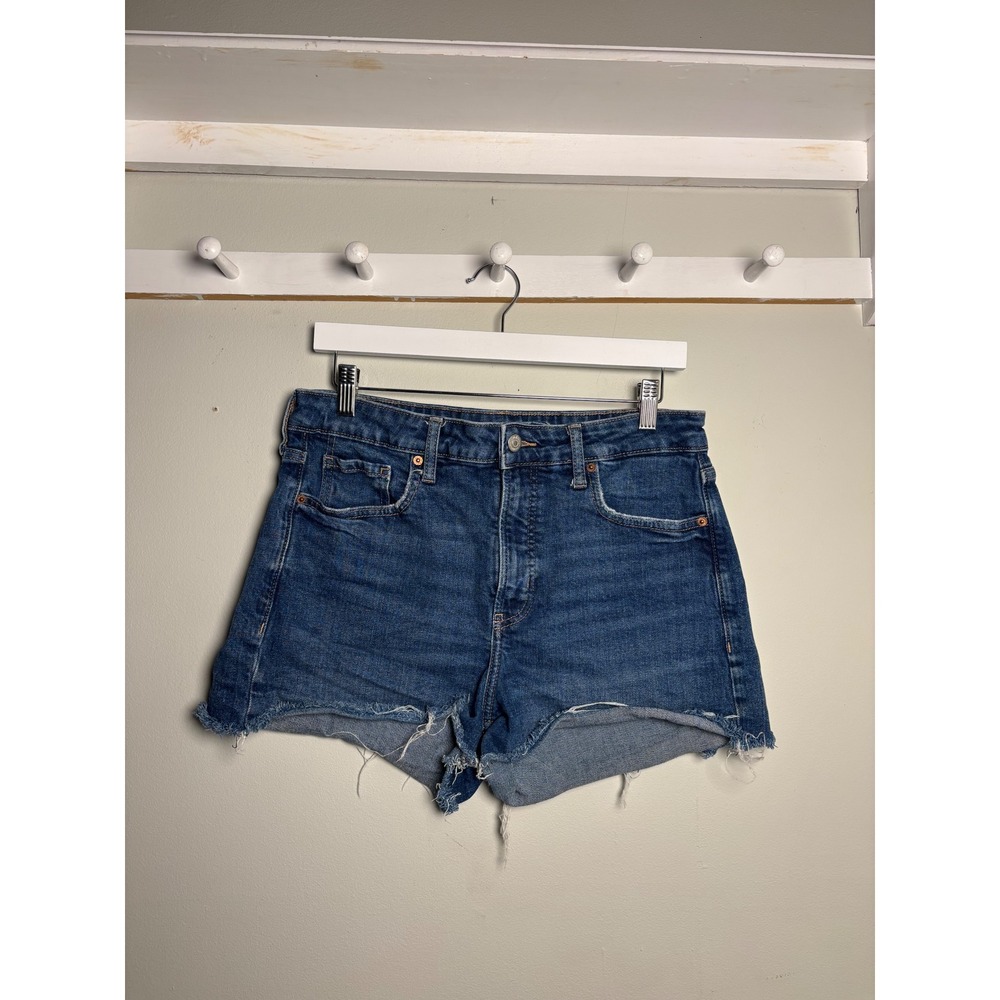 Old Navy OG High Rise Cutoff Shorts Medium Wash Denim Y2K 12